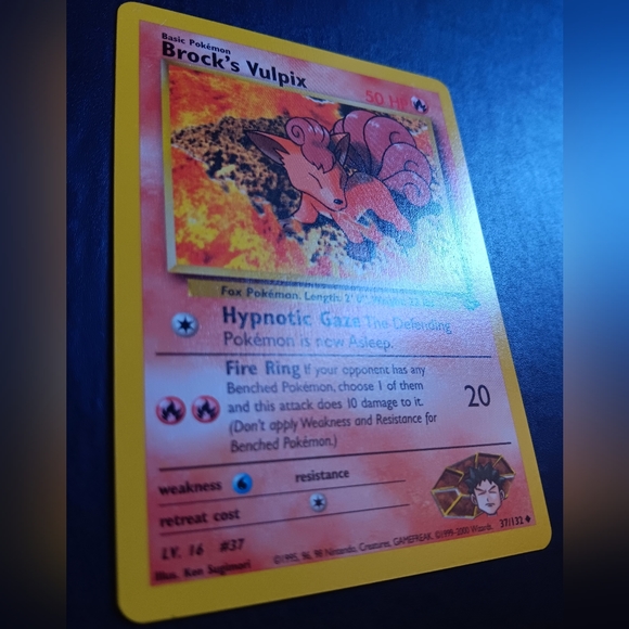 Brock's Vulpix Pokemon Card - Gym Challenge - NO. 37/132 Uncommon Non-Holo - Picture 4 of 9